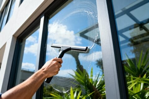 a,person,is,cleaning,a,large,window,with,a,squeegee,